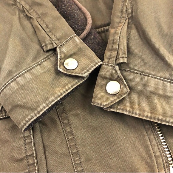 ZARA Brown Canvas Utility full zip Jacket XS - Picture 5 of 7